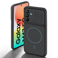 Stone Black back cover for Samsung M47 5G with camera cut protection and ring design on back side.
