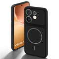 Stone Black back cover for Vivo V60 5G with camera cut protection and ring design on back side.