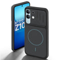 Stone Black back cover for iQOO Z10X 5G with camera cut protection and ring design on back side.