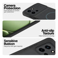 Stone Black phone case for OnePlus Nord 6 5G showing camera safety edges, anti slip side grip and easy press button covers.