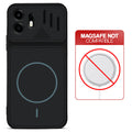 Stone Black back cover for OnePlus N6 5G with printed ring pattern and message showing not compatible with MagSafe charging.