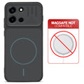 Stone Black back cover for OnePlus Nord 6 5G with printed ring pattern and message showing not compatible with MagSafe charging.