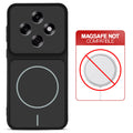 Stone Black back cover for Oppo F31 Pro 5G with printed ring pattern and message showing not compatible with MagSafe charging.