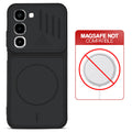 Stone Black back cover for Realme P4R 5G with printed ring pattern and message showing not compatible with MagSafe charging.