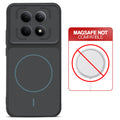 Stone Black back cover for Redmi Note 15 SE 5G with printed ring pattern and message showing not compatible with MagSafe charging.