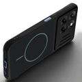 Angled view of Stone Black mobile case for Motorola G77 Power 5G with proper charging port cutout, speaker holes and strong corner protection.