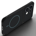 Angled view of Stone Black mobile case for Oppo Reno 16C 5G with proper charging port cutout, speaker holes and strong corner protection.