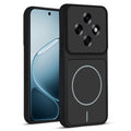Front and back view of Stone Black protective back cover for Oppo F31 Pro 5G with textured sides, camera guard and slim fit design.