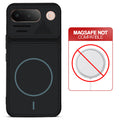 Stone Black - Blue Ring back cover for Vivo T5 5G with printed ring pattern and message showing not compatible with MagSafe charging.