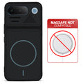Stone Black - Blue Ring back cover for iQOO Z11 5G with printed ring pattern and message showing not compatible with MagSafe charging.