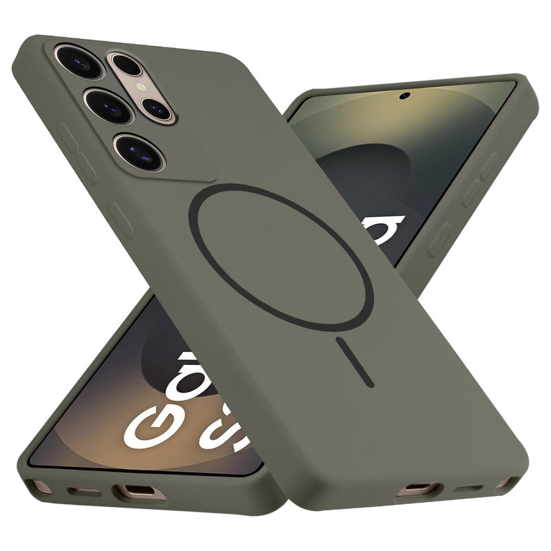 MagSafe Compatible Liquid Silicone Case For Samsung S25 Ultra 5G With Camera Protection