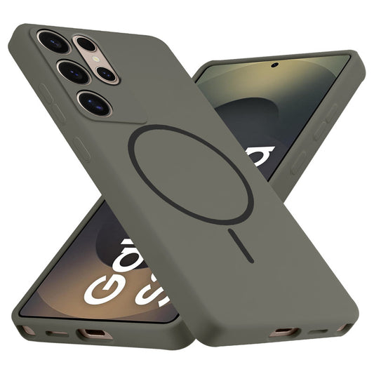 MagSafe Compatible Liquid Silicone Case For Samsung S25 Ultra 5G With Camera Protection