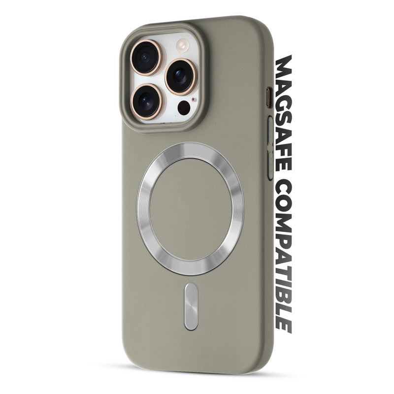 Hard Back Wireless Charging Support Case for Apple iPhone 16 Pro, Durable Design & Shiny Wireless Charging Support Ring
