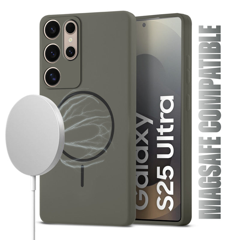 Wireless Charging Support Compatible Liquid Silicone Case For Samsung S25 Ultra 5G With Camera Protection