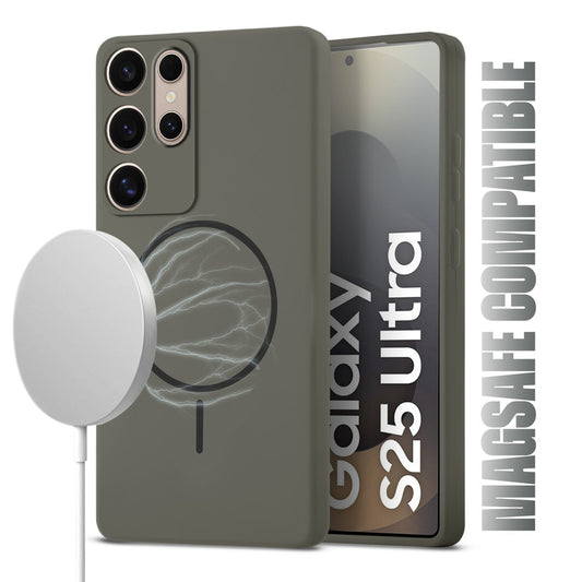 MagSafe Compatible Liquid Silicone Case For Samsung S25 Ultra 5G With Camera Protection