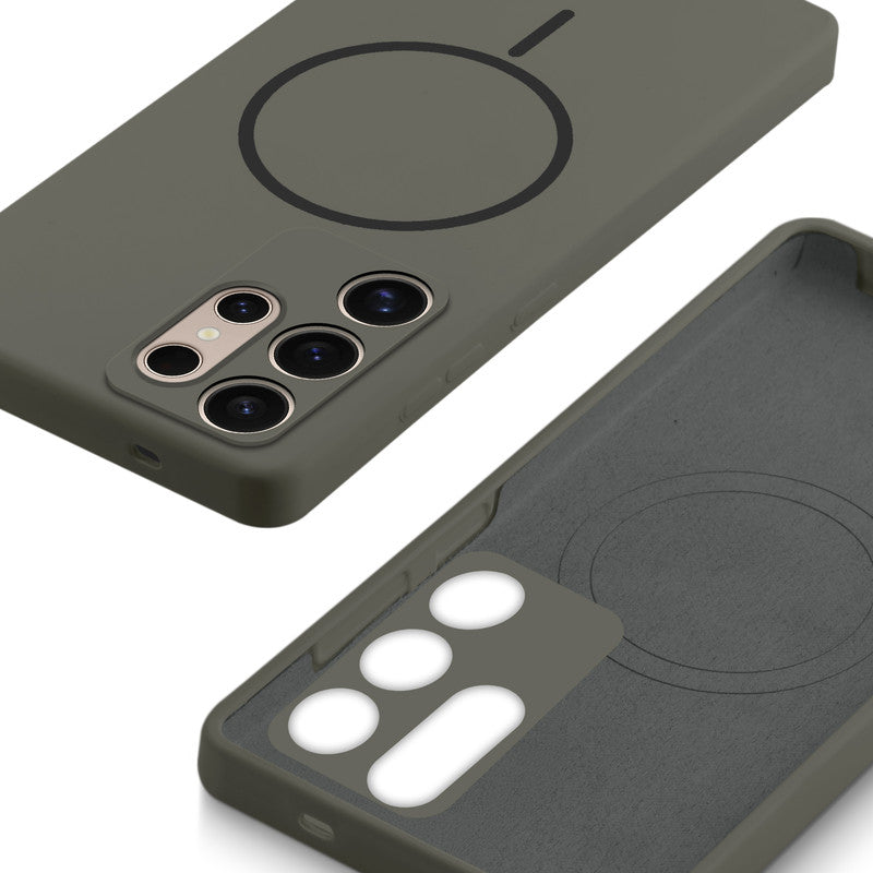 Wireless Charging Support Compatible Liquid Silicone Case For Samsung S25 Ultra 5G With Camera Protection