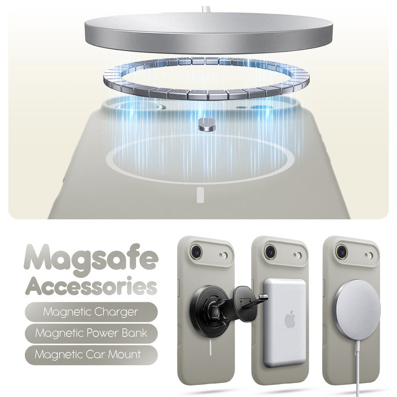 Cloud Feel Silicone Case for Apple iPhone 17 Air With Camera Protection – Supports Wireless Charging