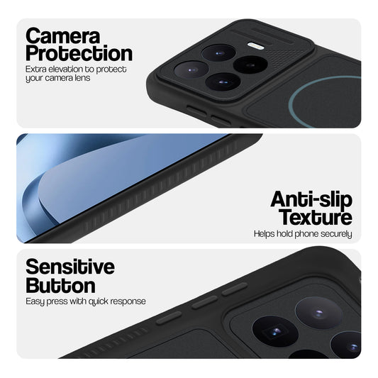 Dual Tone Silicone Grip Back Cover with Camera Protection for Xiaomi 17T 5G