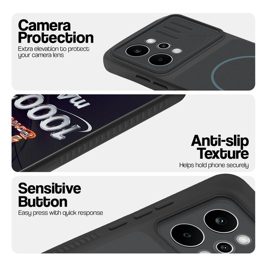 Dual Tone Silicone Grip Back Cover with Camera Protection for Realme P4 Power 5G