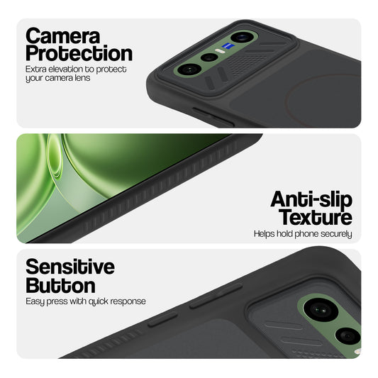 Dual Tone Silicone Grip Back Cover with Camera Protection for Vivo X300 FE 5G