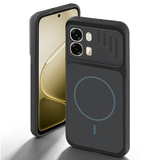 Dual Tone Silicone Grip Back Cover with Camera Protection for Oppo A6 Pro 5G