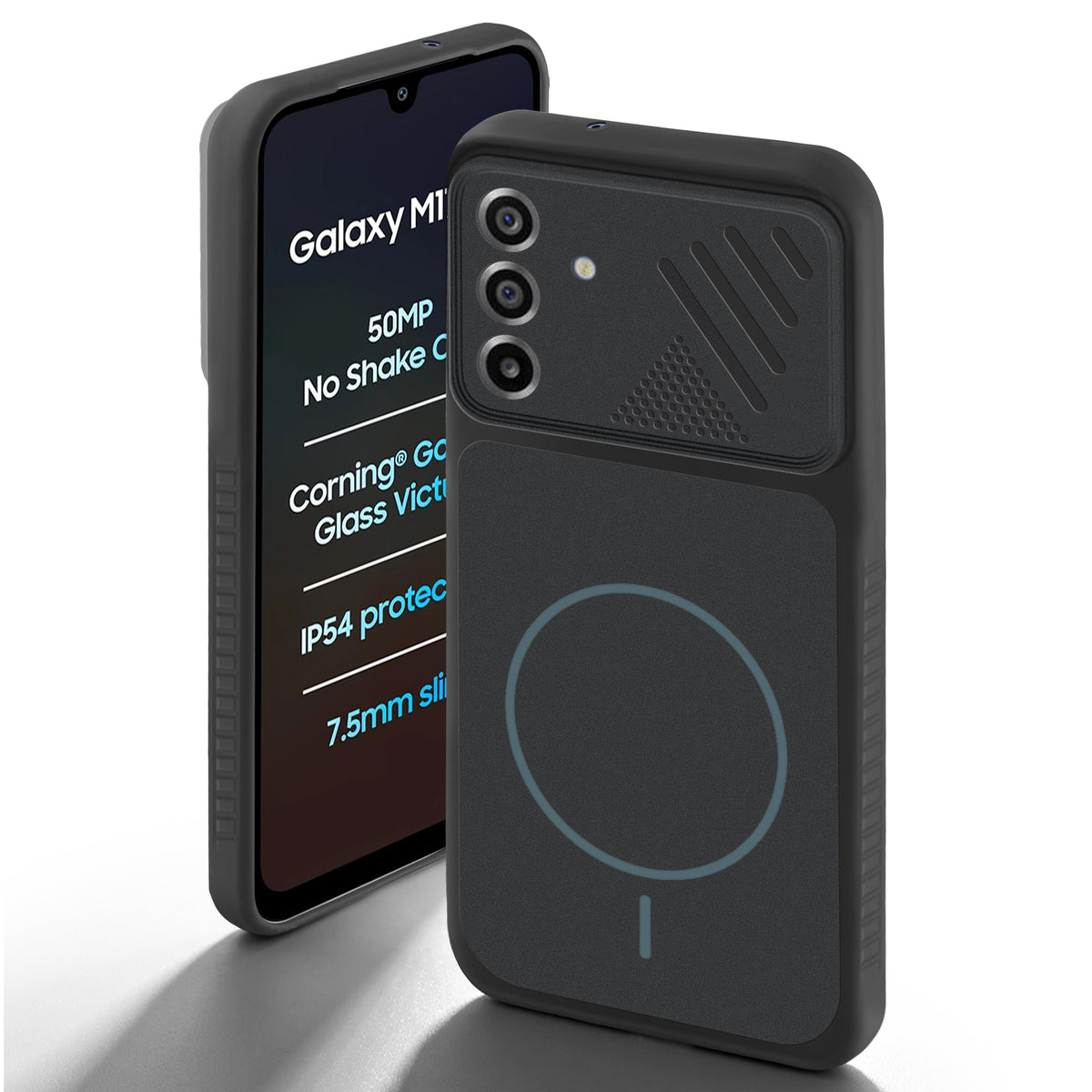 Dual Tone Silicone Grip Back Cover with Camera Protection for Samsung M17 5G