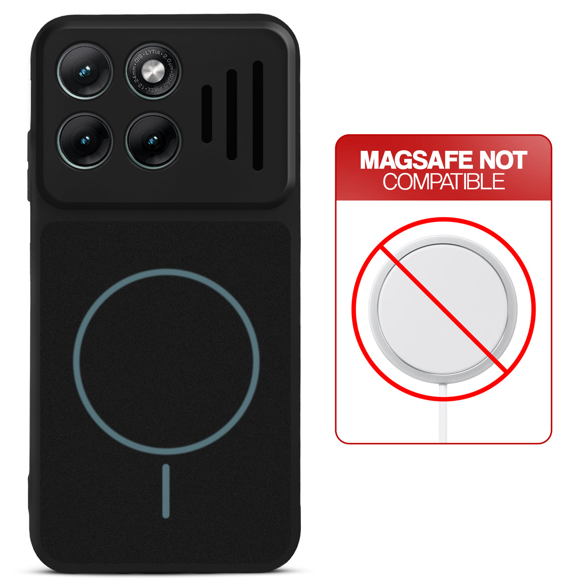 Dual Tone Silicone Grip Back Cover with Camera Protection for Motorola G37 5G