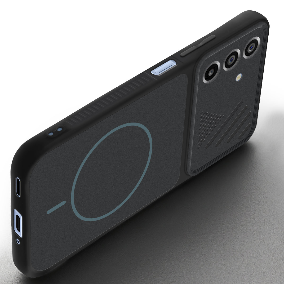 Dual Tone Silicone Grip Back Cover with Camera Protection for Samsung M17 5G
