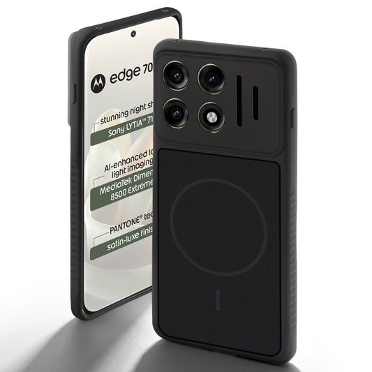 Dual Tone Silicone Grip Back Cover with Camera Protection for Motorola Moto Edge 70 Pro 5G