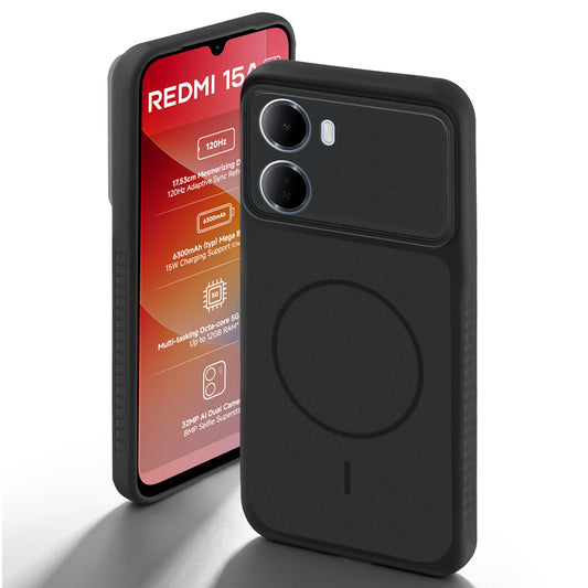 Dual Tone Silicone Grip Back Cover with Camera Protection for Redmi 15A 5G