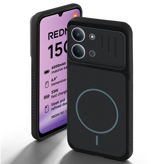 Dual Tone Silicone Grip Back Cover with Camera Protection for Redmi 15C 5G