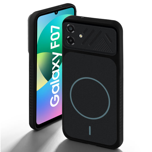 Dual Tone Silicone Grip Back Cover with Camera Protection for Samsung F07