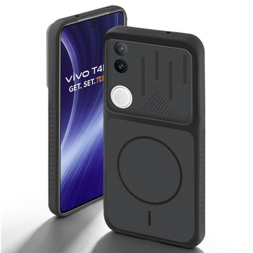 Dual Tone Silicone Grip Back Cover with Camera Protection for Vivo T4R 5G