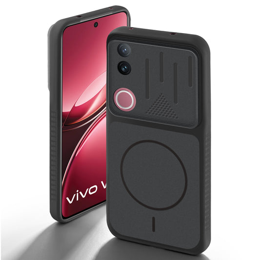 Dual Tone Silicone Grip Back Cover with Camera Protection for Vivo V50 5G