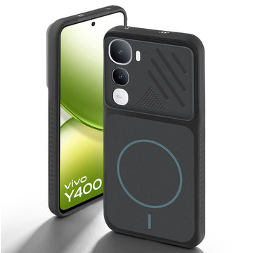 Dual Tone Silicone Grip Back Cover with Camera Protection for Vivo Y400 5G