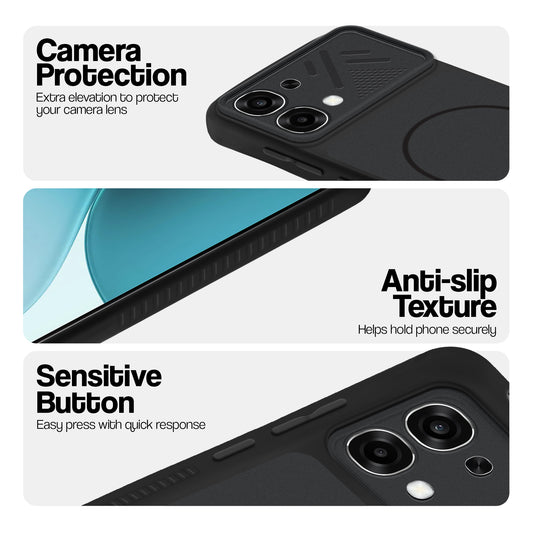Dual Tone Silicone Grip Back Cover with Camera Protection for Oppo F33 5G