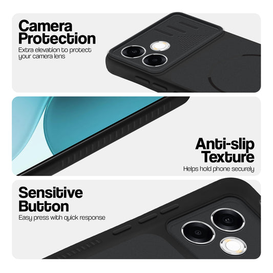 Dual Tone Silicone Grip Back Cover with Camera Protection for Oppo F33 Pro 5G