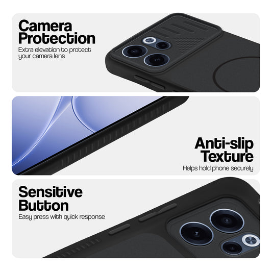 Dual Tone Silicone Grip Back Cover with Camera Protection for Oppo Reno 15C 5G