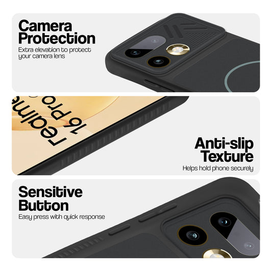 Dual Tone Silicone Grip Back Cover with Camera Protection for Realme 16 Pro 5G