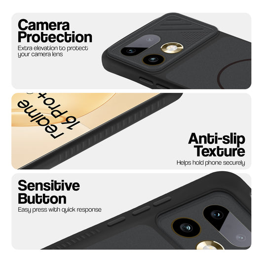 Dual Tone Silicone Grip Back Cover with Camera Protection for Realme 16 Pro Plus 5G
