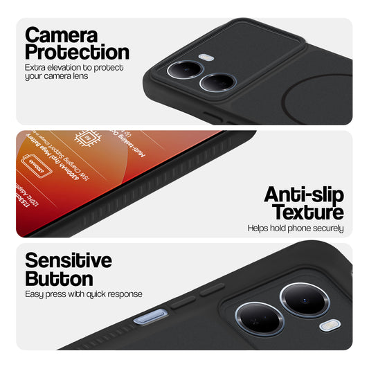 Dual Tone Silicone Grip Back Cover with Camera Protection for Redmi 15A 5G