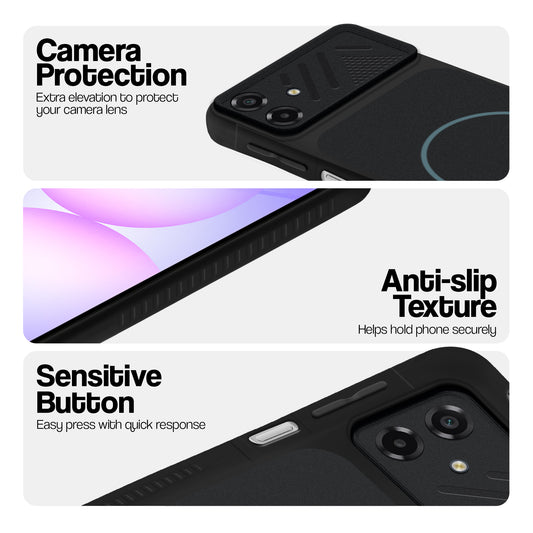 Dual Tone Silicone Grip Back Cover with Camera Protection for Samsung A07 5G