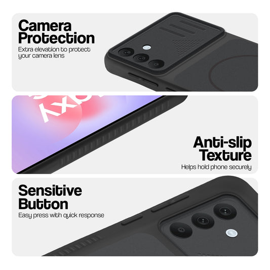 Dual Tone Silicone Grip Back Cover with Camera Protection for Samsung A37 5G