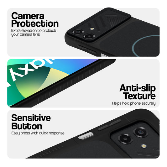 Dual Tone Silicone Grip Back Cover with Camera Protection for Samsung F07
