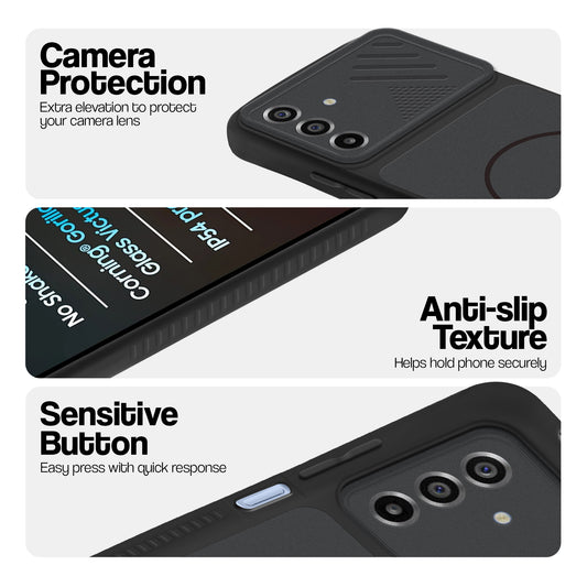 Dual Tone Silicone Grip Back Cover with Camera Protection for Samsung M17 5G