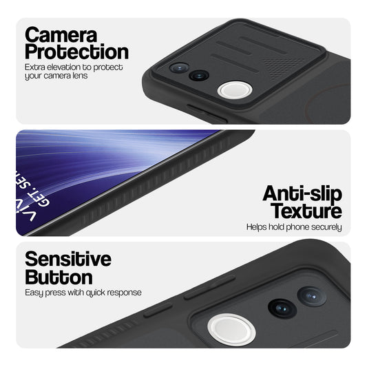 Dual Tone Silicone Grip Back Cover with Camera Protection for Vivo T4R 5G