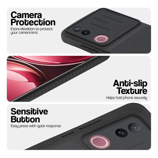 Dual Tone Silicone Grip Back Cover with Camera Protection for Vivo V50 5G