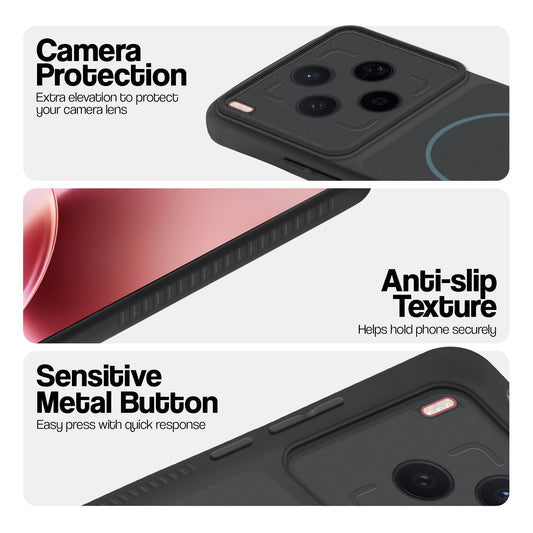 Dual Tone Silicone Grip Back Cover with Camera Protection for Vivo X300 5G