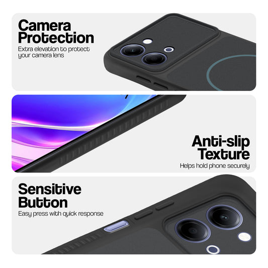 Dual Tone Silicone Grip Back Cover with Camera Protection for Vivo Y11 5G