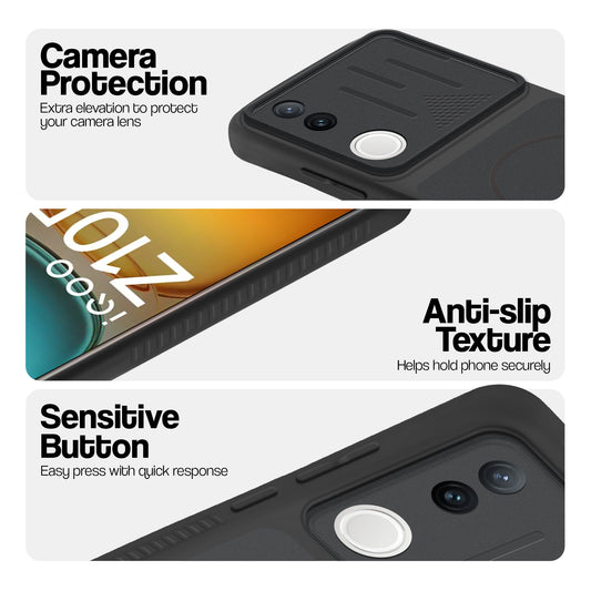 Dual Tone Silicone Grip Back Cover with Camera Protection for iQOO Z10R 5G